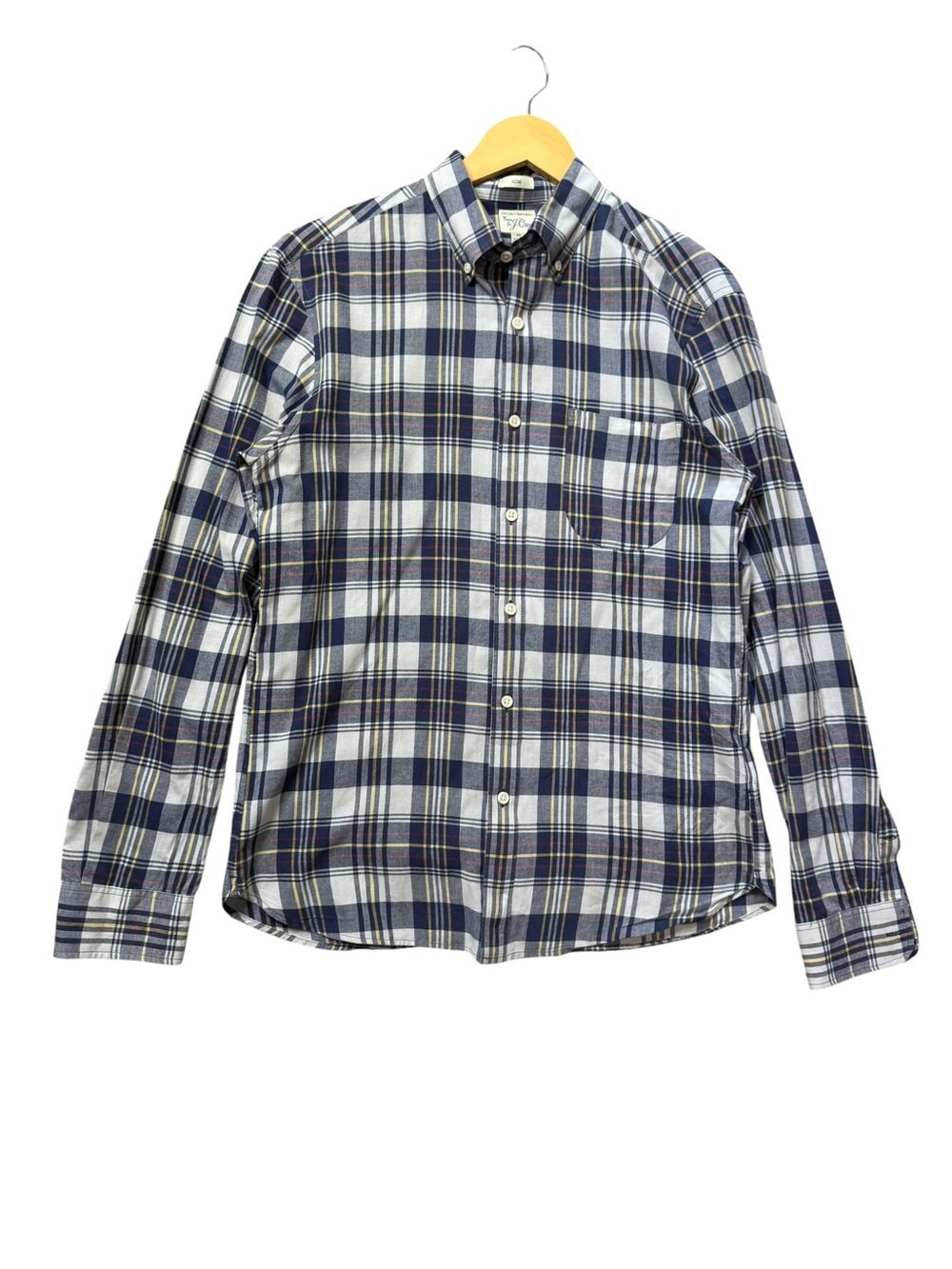 J. Crew Indian Madras Slim Button Down Shirt size M